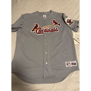 St. Louis Cardinals Size Large 70 HR Mark McGwire Grey Jersey Majestic Vintage
